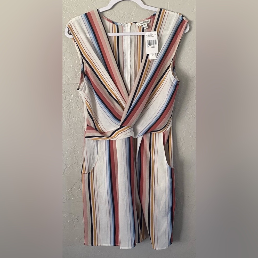 Speechless Multicolor Striped Romper - Picture 2 of 9